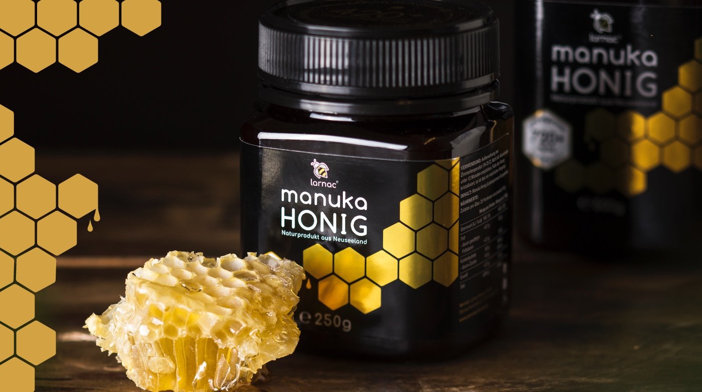 Manuka Honig mit Honigwabe