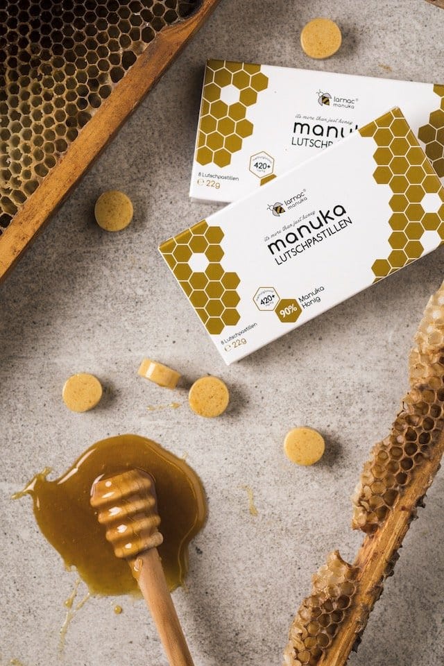 Larnac Manuka Lutschpastillen mit Honig und Bienenwabe